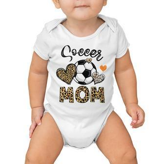 Soccer Mom Game Day Cheer Mom Leopard Mothers Day Baby Onesie | Favorety CA