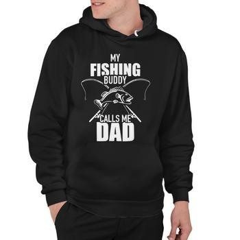 Dad's Fishing Buddy Unisex Sweatshirt Long Sleeve Hooded Pullover