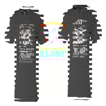 Teacher Besties Because Going Crazy Alone Shirt Unicorn Dab