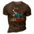 4Th Of Julyrex Boys Kids Men Amerisaurus Dinosaur 3D Print Casual Tshirt Brown