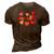 AbcDeFu Valentines Retro Funny Hearts Valentine Candy 3D Print Casual Tshirt Brown