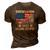 American Flag With Inflation Graph Funny Biden Flation 3D Print Casual Tshirt Brown