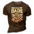 Awesome Dads Have Tattoos And Beards Funny Fathers Day Gift 3D Print Casual Tshirt Brown