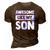 Awesome Like My Son Matching Fathers Day Family Kid Tie Dye 3D Print Casual Tshirt Brown