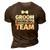 Bachelor Party - Groom Drinking Team 3D Print Casual Tshirt Brown