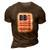 Bbq Beer Freedom America Usa Party 4Th Of July Summer 3D Print Casual Tshirt Brown
