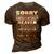 Beaver Name Gift Sorry My Heart Only Beats For Beaver 3D Print Casual Tshirt Brown