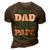 Being A Dadis An Honor Being A Papa Papa T-Shirt Fathers Day Gift 3D Print Casual Tshirt Brown