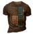 Best Dad Ever Us American Flag Gift For Fathers Day 3D Print Casual Tshirt Brown