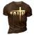 Christian Faith & Cross Christian Faith & Cross 3D Print Casual Tshirt Brown