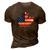 Combined American Canadian Flag Usa Canada Maple Leaf 3D Print Casual Tshirt Brown