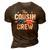 Cousin Crew 4Th Of July Patriotic American Family Matching 3D Print Casual Tshirt Brown