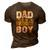 Dad Of The Bday Boy Construction Bday Party Hat Men 3D Print Casual Tshirt Brown