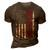Fathers Day Best Dad Ever With Us 3D Print Casual Tshirt Brown
