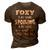 Foxy Grandma Gift Foxy Is My Name Spoiling Is My Game 3D Print Casual Tshirt Brown