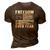Freedom Over Fear - Pro Gun Rights 2Nd Amendment Guns Flag 3D Print Casual Tshirt Brown