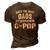 G Pop Grandpa Gift Only The Best Dads Get Promoted To G Pop V2 3D Print Casual Tshirt Brown