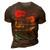 Guitar Lover Retro Style Gift For Guitarist 3D Print Casual Tshirt Brown