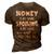 Honey Grandma Gift Honey Is My Name Spoiling Is My Game 3D Print Casual Tshirt Brown