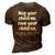 Hug Your Children 3D Print Casual Tshirt Brown