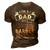 Im A Dad And Barber Funny Fathers Day & 4Th Of July 3D Print Casual Tshirt Brown