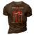 Jesus Is My Savior Riding Is My Therapy Us Flag 3D Print Casual Tshirt Brown