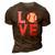 Love Baseball Cute Sports Fan Player Team Men Women Kids 3D Print Casual Tshirt Brown