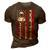 Mens 4Th Of July Us Flag Doctor Dad Fathers Day Gift 3D Print Casual Tshirt Brown