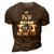 Mens If Paw Cant Fix It No One Can Grandpa 3D Print Casual Tshirt Brown
