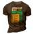 Mens Jamaican Dad Nutrition Facts Serving Size 3D Print Casual Tshirt Brown