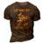 Motorcycle Let Dirt Fly And Freedom Ring Independence Day 3D Print Casual Tshirt Brown