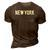 New York Retro City Pride Men Women Kids Mom Dad Zip 3D Print Casual Tshirt Brown
