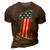 Number One Dad American Flag 4Th Of July Fathers Day Gift 3D Print Casual Tshirt Brown