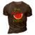 One In A Melon Daddy Watermelon Funny Family Matching Men 3D Print Casual Tshirt Brown