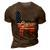 Papa Llama 4Th Of July American Flag Patriotic Dad Father 3D Print Casual Tshirt Brown