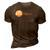Papi-Issues Retro Fun-Dady 3D Print Casual Tshirt Brown