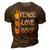 Peace Love Rock V3 3D Print Casual Tshirt Brown