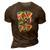 Rad Like Dad 80S Retro Graphic 3D Print Casual Tshirt Brown