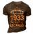 September 1933 Birthday Life Begins In September 1933 V2 3D Print Casual Tshirt Brown
