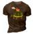 Snail Riding Turtle Funny Gift 3D Print Casual Tshirt Brown