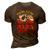 Soon To Be Papa Est 2022 New Papa Vintage 3D Print Casual Tshirt Brown