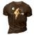 Tattooed Witch On Broomstick Full Moon & Bat Halloween 3D Print Casual Tshirt Brown