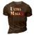 Ultra Maga Retro Style Red And White Text 3D Print Casual Tshirt Brown