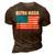 Ultra Maga Us Flag 3D Print Casual Tshirt Brown