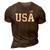 Usa Women Men Kids Patriotic American Flag 4Th Of July 3D Print Casual Tshirt Brown