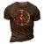 World Country Flags Unity Peace 3D Print Casual Tshirt Brown