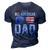 All American Dad 4Th Of July Us Patriotic Pride V2 3D Print Casual Tshirt Navy Blue