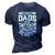 Awesome Dads Have Tattoos And Beards Funny Fathers Day Gift 3D Print Casual Tshirt Navy Blue