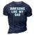 Awesome Like My Dad Father Funny Cool 3D Print Casual Tshirt Navy Blue