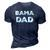Bama Dad Gift Alabama State Fathers Day 3D Print Casual Tshirt Navy Blue